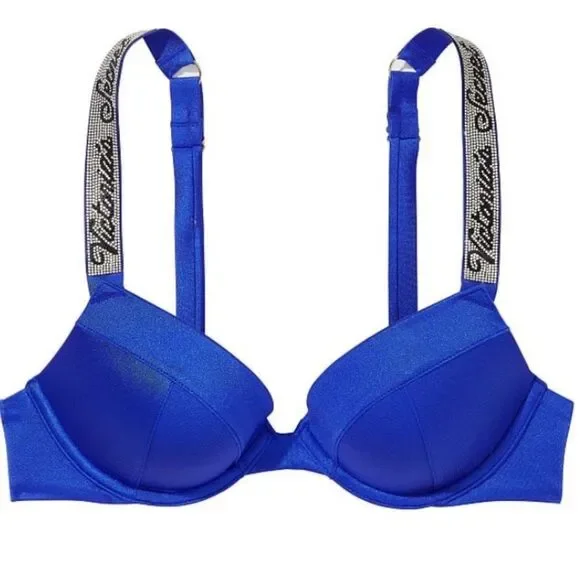 2 Pc Set 32C +Small Victoria's Secret Swim Shine Strap Sexy Tee Bikini + Bottoms
